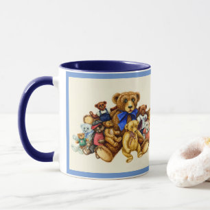 TEDDY BEAR HUGS MUG Blue