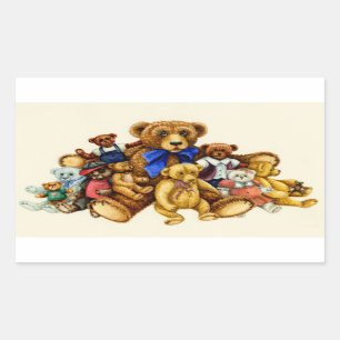 TEDDY BEAR HUGS STICKERS Rectangle Sheet