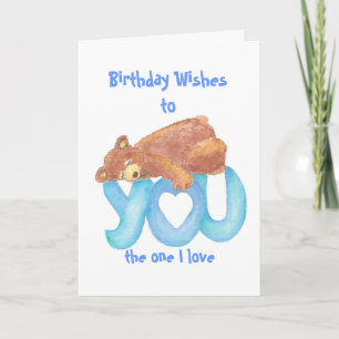 Teddy Bear I love Heart You Card