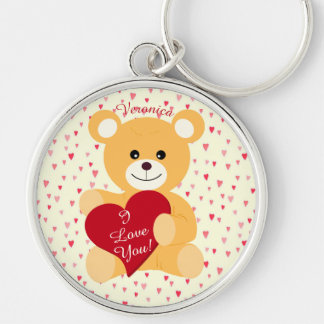 Teddy Bear "I Love You!" Valentine's Day Keychains