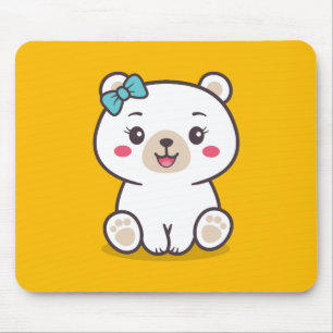Teddy Bear Illustration Mouse Pad