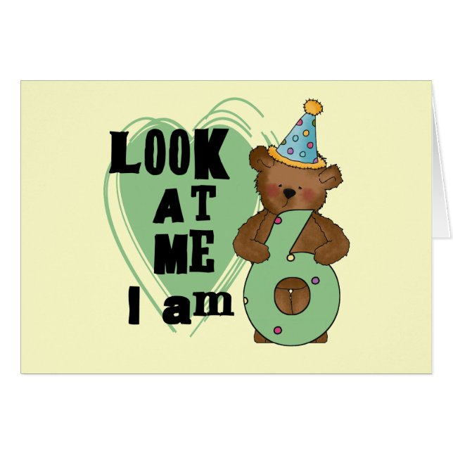 Teddy Bear I'm 6 Anniversaire T-shirts et cadeaux (Devant horizontal)