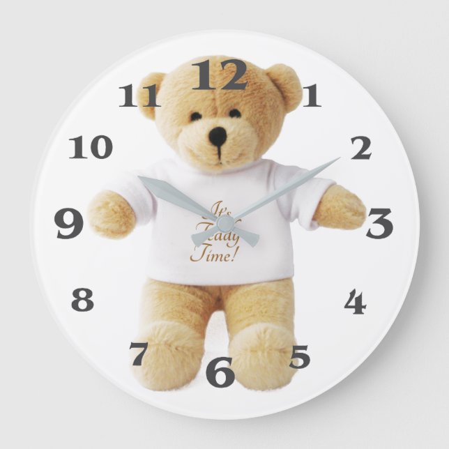 Teddy Bear image for Round (Large) Wall Clock (Front)