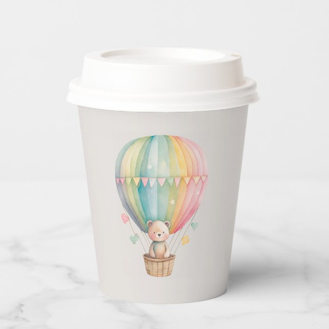 Teddy Bear in a Hot Air Balloon Paper Cups (Front)