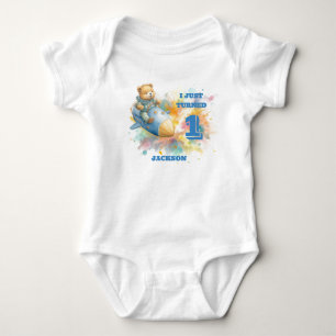 Teddy Bear in A Rocket - Child's Birthday T-Shirt Baby Bodysuit