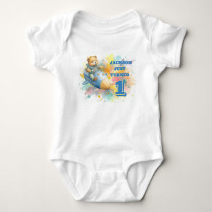 Teddy Bear in A Rocket - Child's Birthday T-Shirt Baby Bodysuit