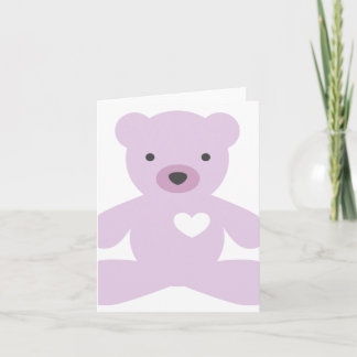 Teddy Bear in Purple Card