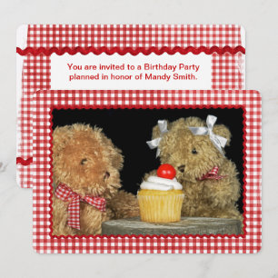 Teddy Bear Invitation d'anniversaire
