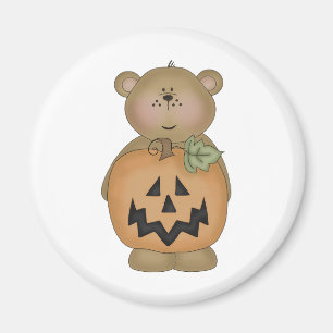 Teddy Bear Jack O'lantern Magnet