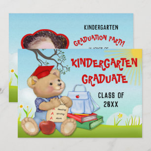 Teddy Bear Kindergarten Graduation Party Invitation