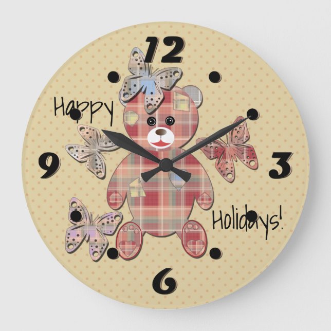 Teddy bear large clock (Front)