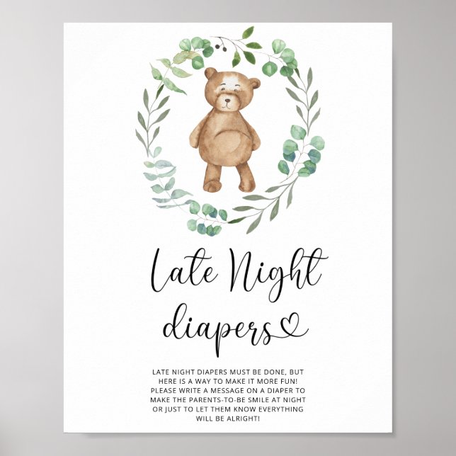 Teddy Bear \ Late night couches jeu Poster (Devant)