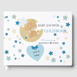Teddy Bear Love Baby Boy Shower   Guest Book
