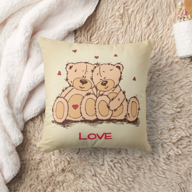Teddy Bear Love Coussin (Couverture)