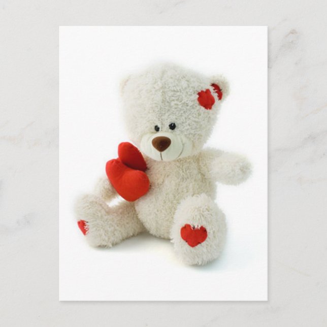 *Teddy Bear Love* Cute Teddy Postcard (Front)