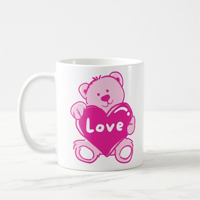 Teddy Bear Love Mug (Gauche)