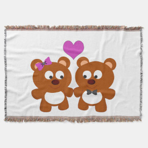 Teddy Bear Love Throw Blanket