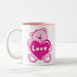 Teddy Bear Love  Two-Tone Coffee Mug