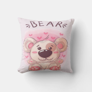 Teddy Bear Lovers Gift For Kids Throw Pillow