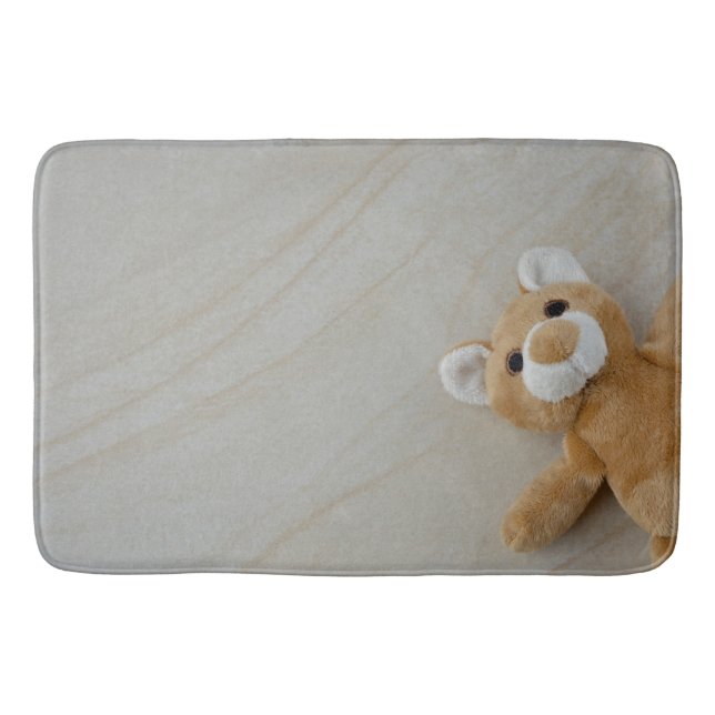 Teddy Bear Marble Bath Mat (Front)