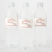Teddy Bear Merci bébé Show Water Bottle Étiquette