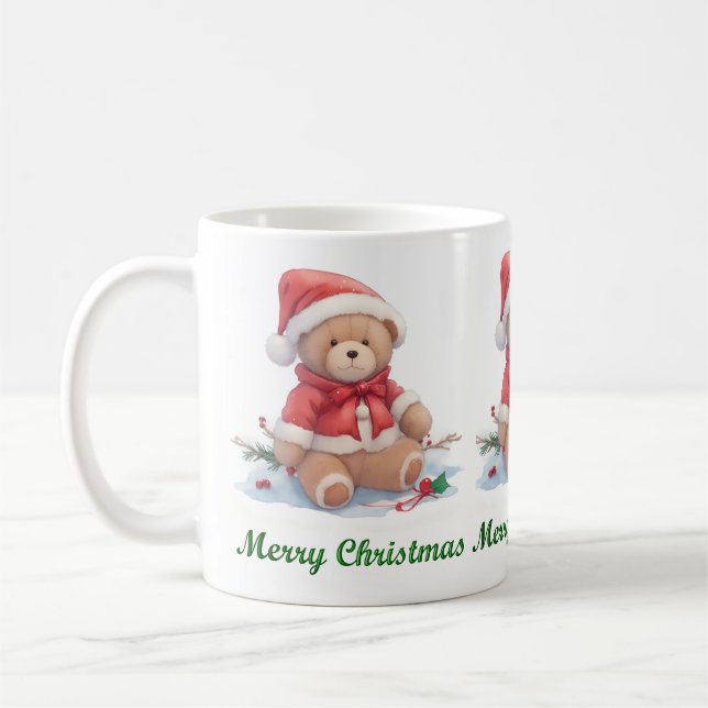 Teddy Bear Merry Christmas Mug (Left)