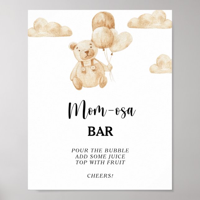 Teddy Bear \ Mom-osa bar Poster (Devant)