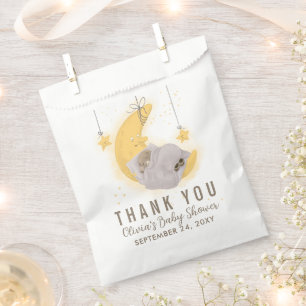 Teddy Bear Moon Neutral Baby Shower Thank You Favour Bag