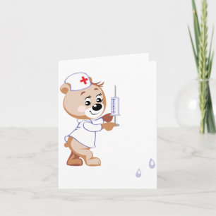 Teddy Bear Nurse Note Cards