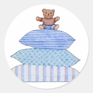 Teddy Bear on Cushions Sticker