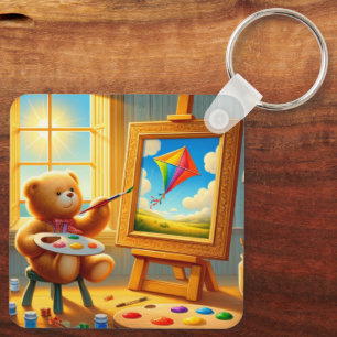 Teddy Bear Painter Keychain