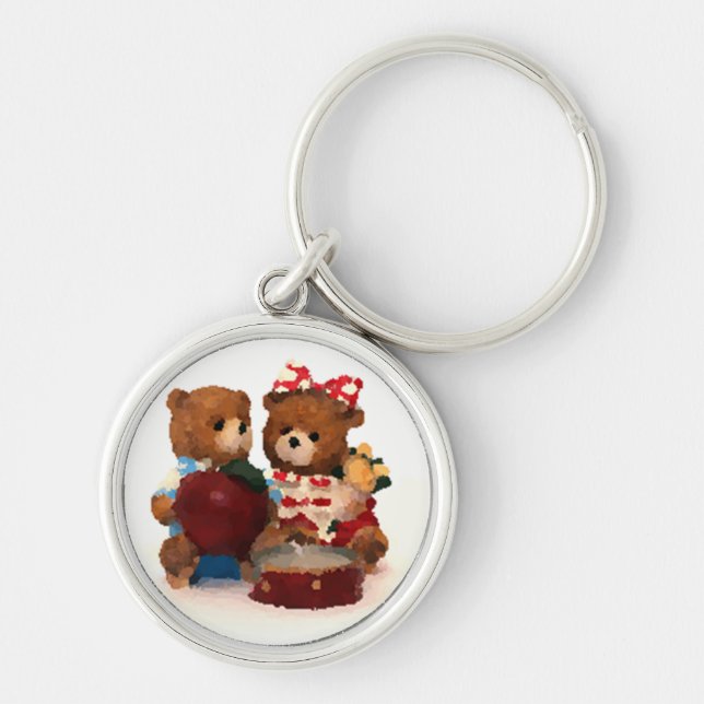Teddy bear pair keychain (Front)