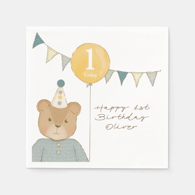 Teddy Bear  Paper Napkin (Front)