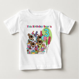 Teddy Bear Party 3rd Birthday Tshirts and Gifts