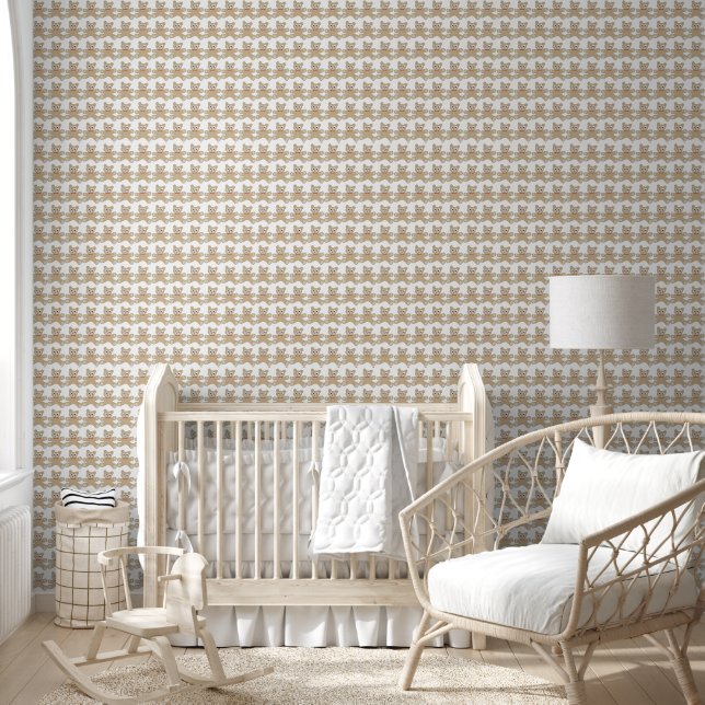 Teddy Bear Pattern Wallpaper  (Kids)