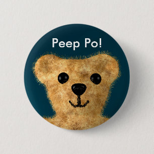 Teddy Bear (Peep po!) 2 Inch Round Button