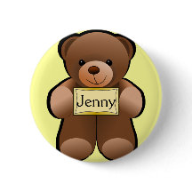 Teddy Bear Personalized Button Pin
