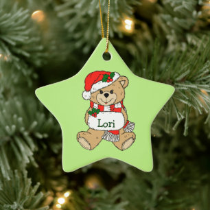 Teddy Bear Personalized Christmas Ornament