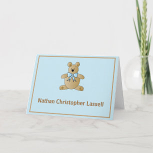 Teddy Bear Personalized Stationery Note Card