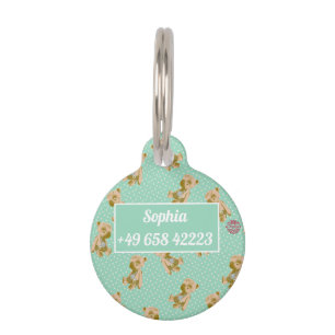 teddy bear pet tag