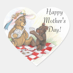 Teddy Bear Picnic~ happy mother's day Stickers