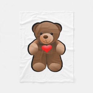 Teddy Bear Picture Fleece Blanket