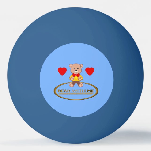 Teddy Bear  Ping Pong Ball (Front)