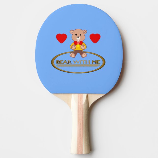 Teddy Bear  Ping Pong Paddle (Front)