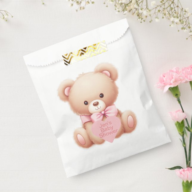 Teddy Bear Pink Favour Bag (Sealed)