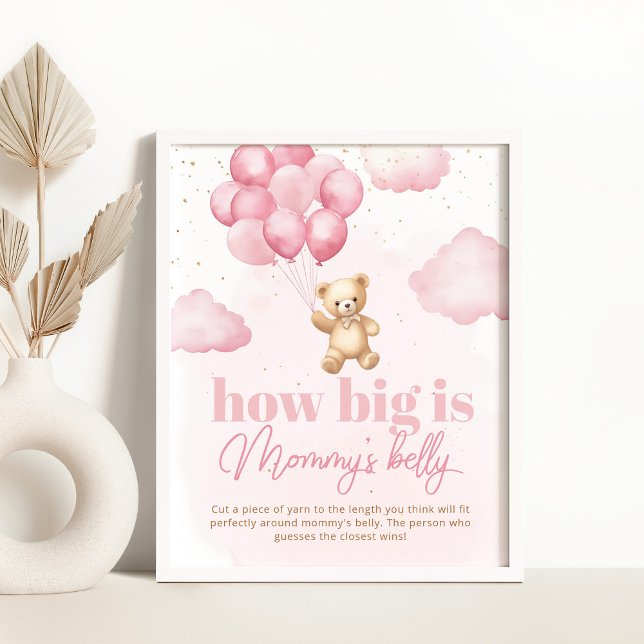Teddy bear pink how big is mommy's belly game poster (Creator Uploaded)