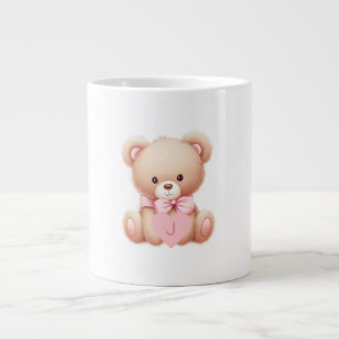 Teddy Bear Pink Monogram Specialty Mug