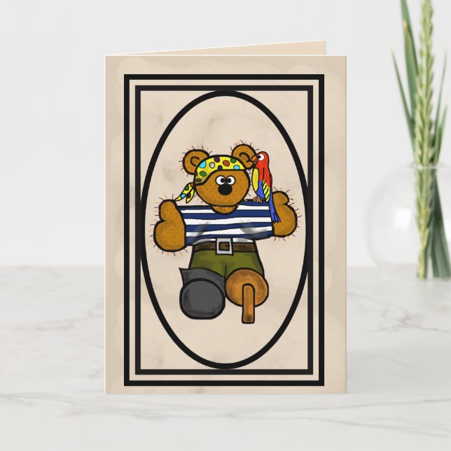 Teddy Bear Pirate Card (Front)
