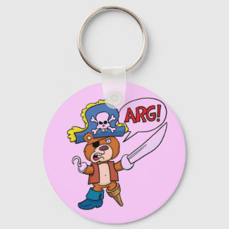 Teddy Bear Pirate Keychain