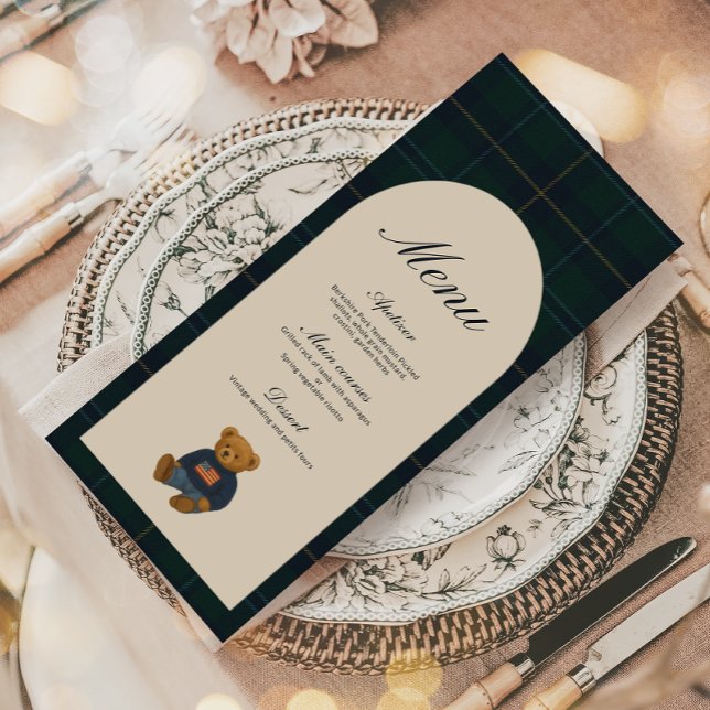 Teddy Bear Polo Baby Shower Menu (Creator Uploaded)